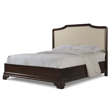 Queen Upholstered Bed w/ Nailhead Trim